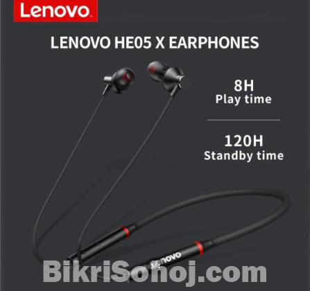 Lenovo HE05 X Bluetooth 5.0 Magnetic Neckband Earphone.
